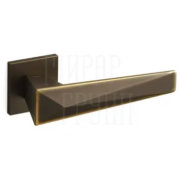 Дверная ручка на розетке Mandelli Zeit 1721 матовая бронза