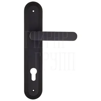 Дверная ручка Fratelli Cattini 'PIPPA' на планке PL288 матовый черный (cyl)