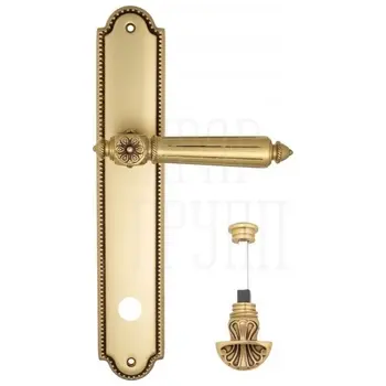Дверная ручка Venezia 'CASTELLO' на планке PL98 французское золото (wc-4)