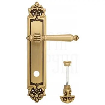 Дверная ручка Venezia 'PELLESTRINA' на планке PL96 французское золото (wc-4)