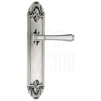 Дверная ручка Venezia 'CALLISTO' на планке PL90 натуральное серебро