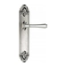 Дверная ручка Venezia 'CALLISTO' на планке PL90, натуральное серебро