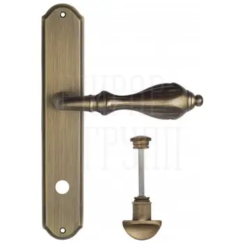 Дверная ручка Venezia 'ANAFESTO' на планке PL02 матовая бронза (wc)