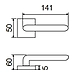 Дверная ручка на квадратной розетке Fimet 'Origami' 1210 (213), схема