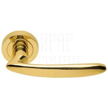 Дверные ручки на розетке Morelli Luxury 'Flamingo' золото