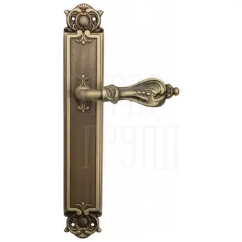 Дверная ручка Venezia 'FLORENCE' на планке PL97 матовая бронза
