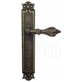 Дверная ручка Venezia 'FLORENCE' на планке PL97 античная бронза