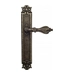 Дверная ручка Venezia 'FLORENCE' на планке PL97, античная бронза