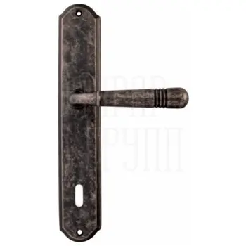 Дверная ручка на планке Melodia 293/131 'Alpha' античное серебро (key)