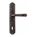 Дверная ручка на планке Melodia 293/131 'Alpha', античное серебро (key)