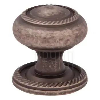 Мебельная ручка-кноб Melodia 802 Georgian (Ø25 мм) античное серебро