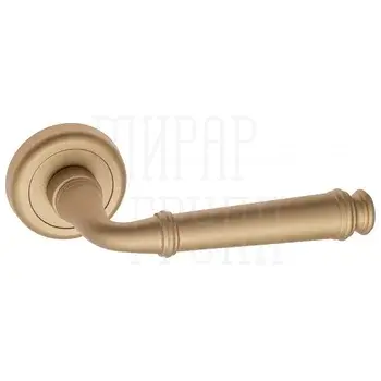 Дверная ручка на круглом основании Fratelli Cattini 'FARFALLA' D1 на круглой розетке матовое золото