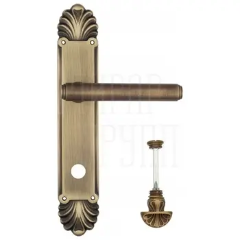 Дверная ручка Venezia 'EXA' на планке PL87 матовая бронза (wc-4)