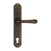 Дверная ручка Venezia "CALLISTO" на планке PL02, античная бронза (cyl)