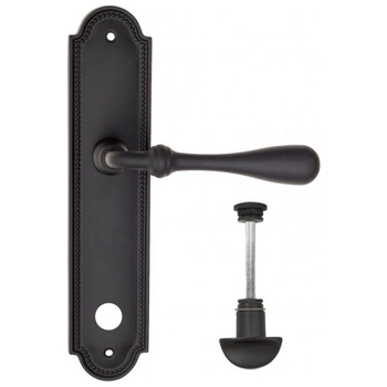 Дверная ручка Fratelli Cattini 'RETRO' на планке PL248 матовый черный (wc-2)