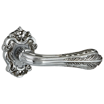 Дверная ручка на розетке Mestre OR 7424 античное серебро