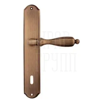 Дверная ручка на планке Melodia 298/131 'Camilla' матовая бронза (key)