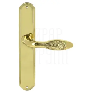 Дверная ручка Extreza 'MIREL-ROSE' (Мирель-роуз) на планке PL01 полированное золото