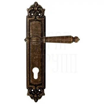 Дверная ручка на планке Melodia 235/229 'Mirella' античная бронза (CYL)