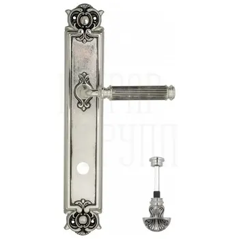 Дверная ручка Venezia 'MOSCA' на планке PL97 натуральное серебро (wc-4)