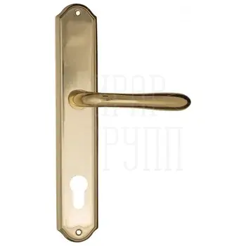 Дверная ручка Fratelli Cattini 'EMMA' на планке PL02 полированная латунь (cyl)