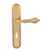 Дверная ручка на планке Melodia 229/235 'Libra', полированная латунь (key)