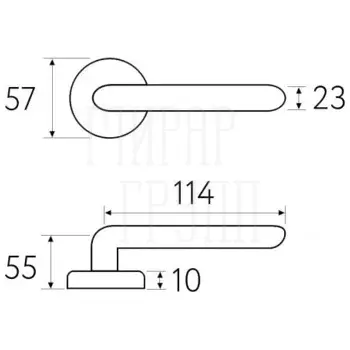 Дверная ручка на круглом основании Fratelli Cattini 'PICCO' D8-OLV матовая латунь