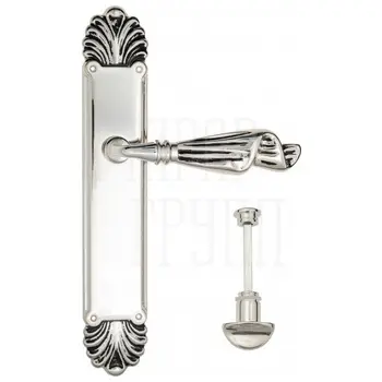 Дверная ручка Venezia 'Opera' на планке PL87 натуральное серебро (wc)