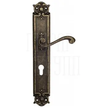 Дверная ручка Venezia 'VIVALDI' на планке PL97 античная бронза (cyl)