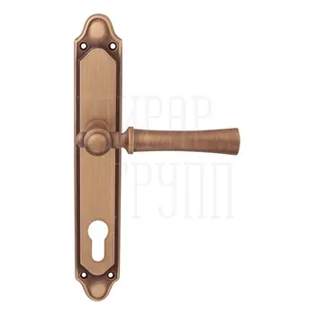 Дверная ручка на планке Melodia 283/158 'Carlo' матовая бронза (cyl)