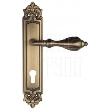 Дверная ручка Venezia 'ANAFESTO' на планке PL96 матовая бронза (cyl)