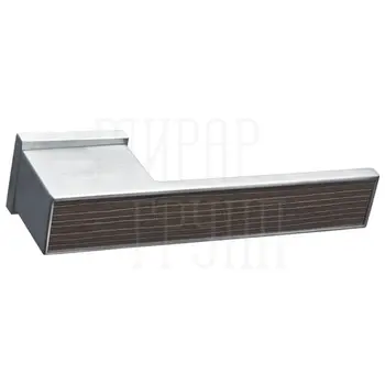 Дверная ручка Fratelli 'COSMO NATURA TERRA' 6 на прямоугольной розетке матовый хром