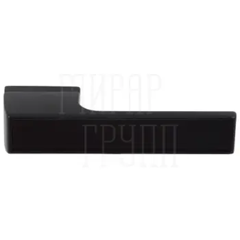 Дверная ручка на прямоугольной розетке Tupai Melody Vario 3089 Q (вставка белая или черная на выбор) черный