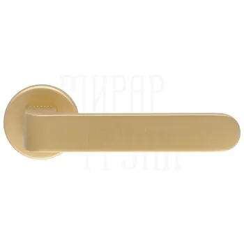 Дверная ручка Extreza Hi-tech 'RUBI' (Руби) 121 на круглой розетке R16 матовое золото