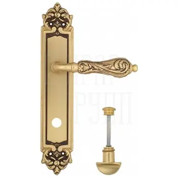Дверная ручка Venezia 'MONTE CRISTO' на планке PL96 французское золото (wc)