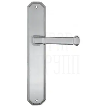 Дверная ручка Venezia 'CESARA' на планке PL84 матовый хром