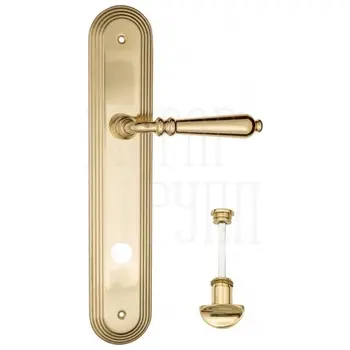 Дверная ручка Fratelli Cattini 'NAPOLI' на планке PL288 полированная латунь (wc-2)