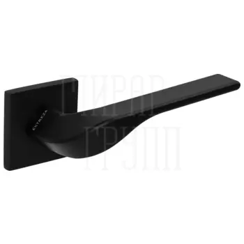 Дверная ручка Extreza Hi-tech 'AURA' (Аура) 134 на квадратной розетке R15 черный