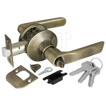 Дверная ручка-защелка Punto (Пунто) DK624 (кл./фик.) бронза