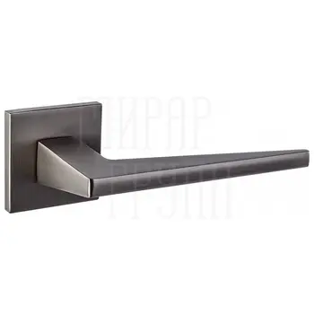Дверные ручки Renz (Ренц) 'Сорренто' INDH 321-03 slim на квадратной розетке матовый черный никель
