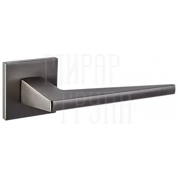 Дверные ручки Renz (Ренц) 'Сорренто' INDH 321-03 slim на квадратной розетке матовый черный никель