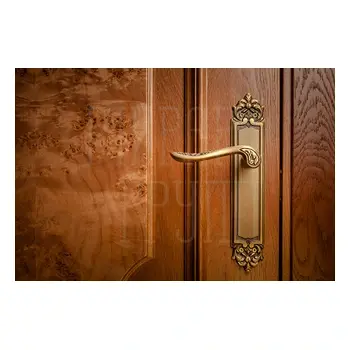 Дверная ручка на планке Melodia 285/229 'Daisy' матовая бронза