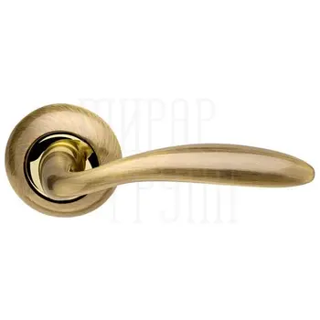 Дверная ручка Armadillo на круглой розетке 'Virgo' LD57 бронза + золото