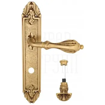 Дверная ручка Venezia 'ANAFESTO' на планке PL90 французское золото (wc-4)