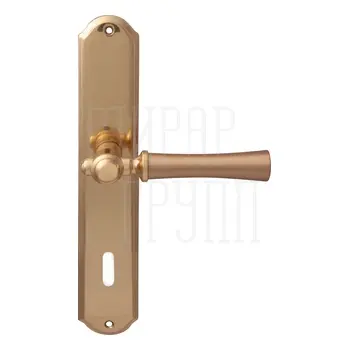 Дверная ручка на планке Melodia 283/131 'Carlo' матовая латунь + латунь (key)