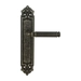 Дверная ручка Extreza "BENITO" (Бенито) 307 на планке PL02, античное серебро