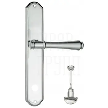 Дверная ручка Venezia 'CALLISTO' на планке PL02 матовый хром (wc)