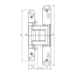 Петля скрытая универсальная Simonswerk TECTUS TE 380 3D (60/70 кг) для фальцованных дверей, схема