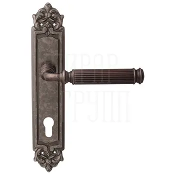 Дверная ручка на планке Melodia 290/229 Ranja античное серебро (cyl)