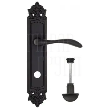 Дверная ручка Fratelli Cattini 'LUCCIA' на планке PL96 матовый черный (wc-2)